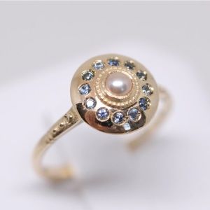 SOFIA ZAKIA NEPTUNE 14K GOLD UFO SPINNING RING
